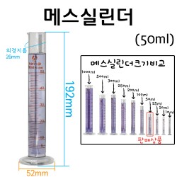 메스실린더(눈금실린더)-50mL