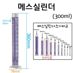 메스실린더(눈금실린더)-300mL